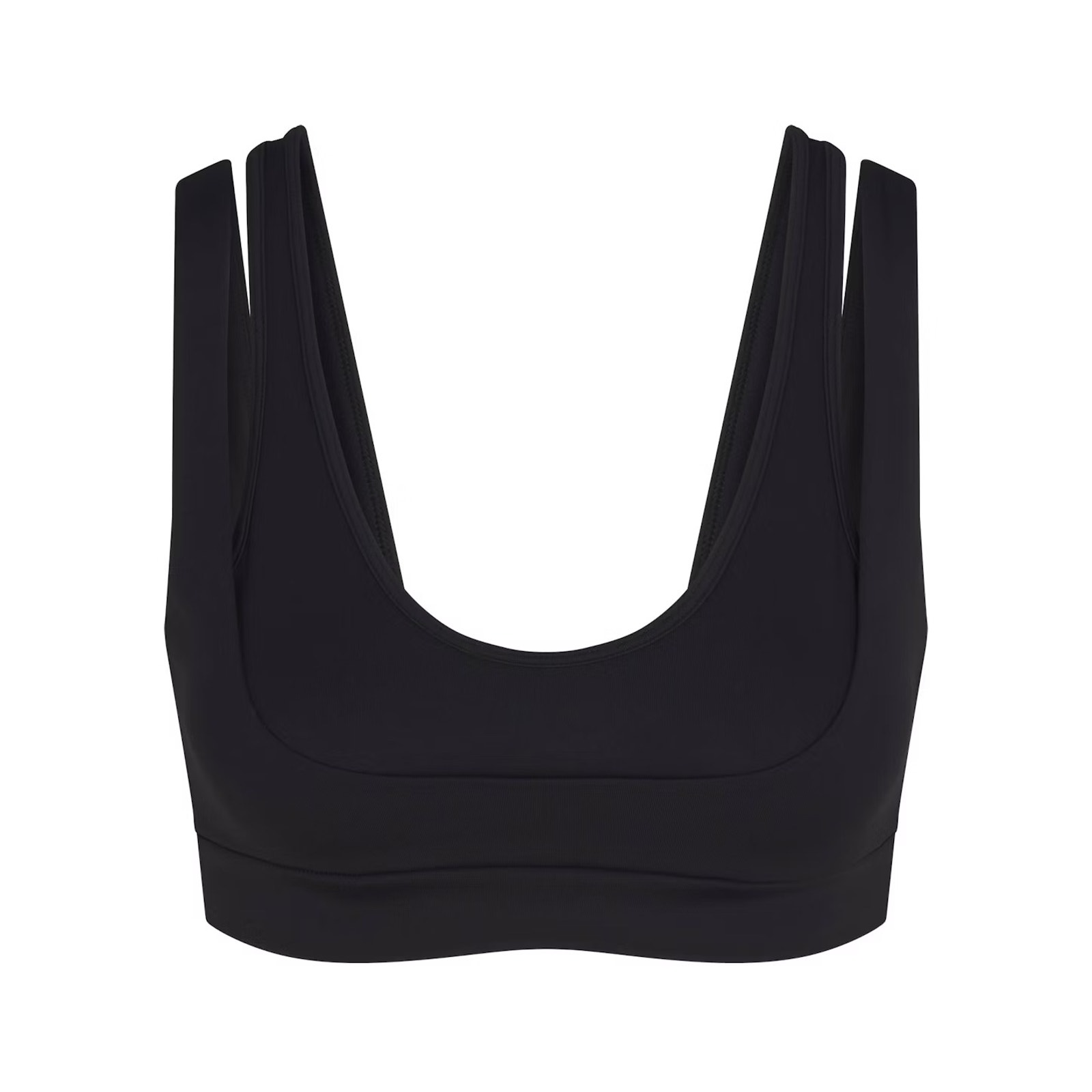 Nike Skims Double Strap Scoop Bra In Obsidian Women L